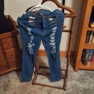 SPOON JEANS Distressed Blue Women's Jeans